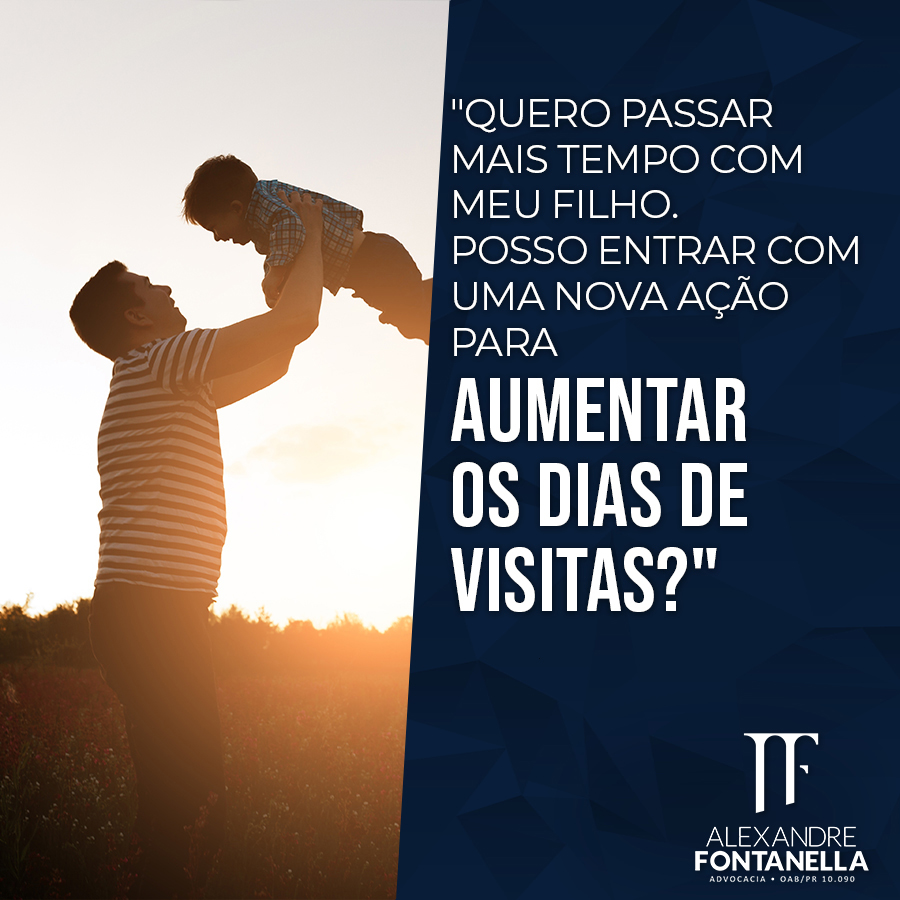 Como faço para aumentar o período de visitas do meu filho?