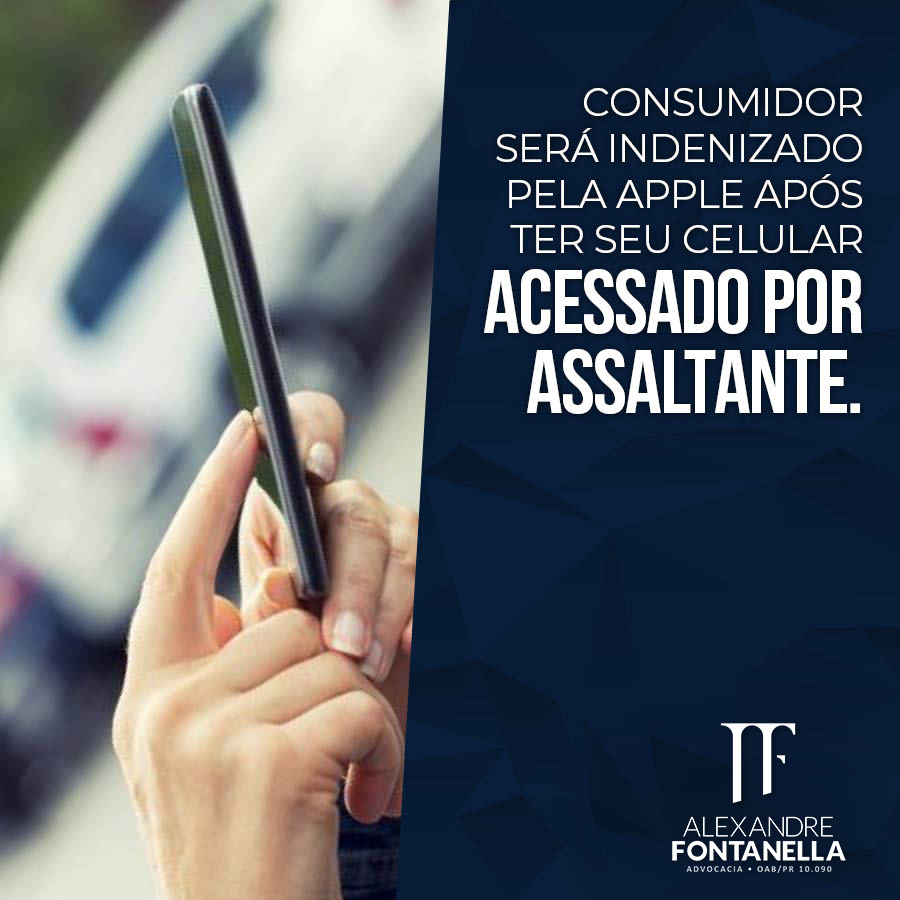 Consumidor será indenizado pela Apple após ter seu celular acessado por assaltante