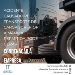 Caminhoneiro recebe indenização por acidente causado por transporte de carga superior a permitida