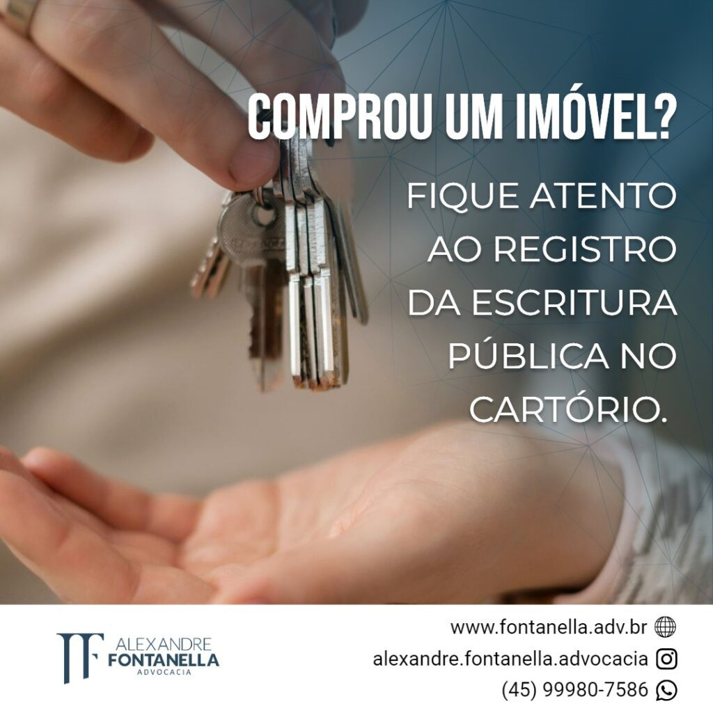 Registro da escritura pública na compra de imóvel