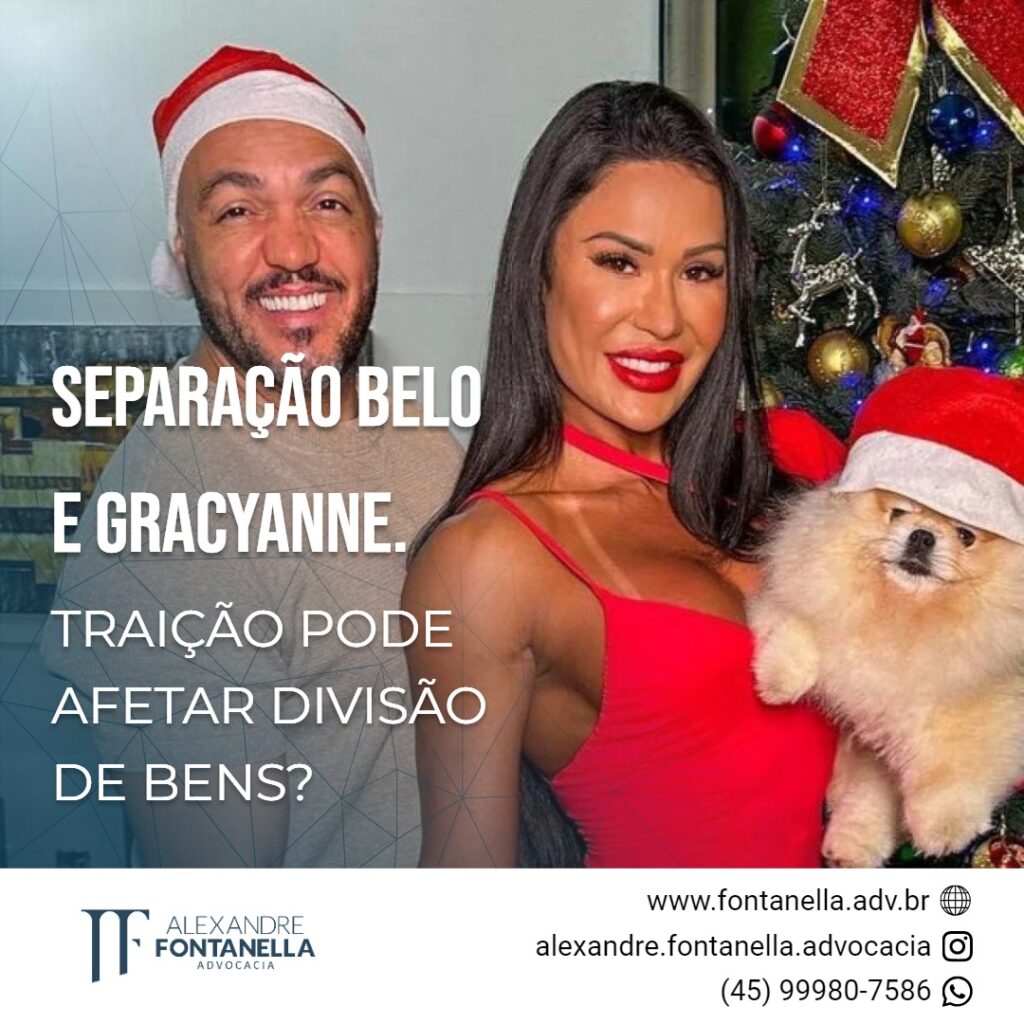 Como fica a divisão de bens do caso Belo e Graciane Barbosa?