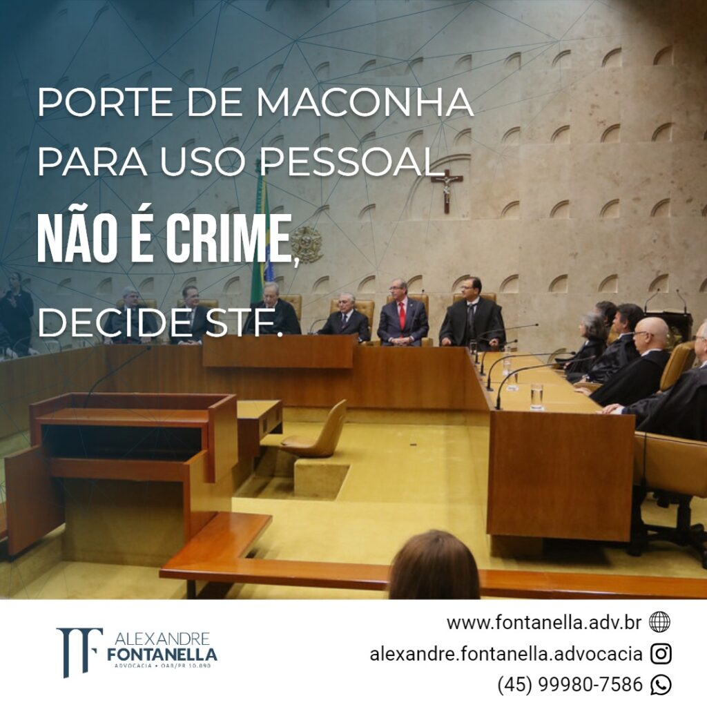 Porte de maconha para uso pessoal não é crime, decide o STF