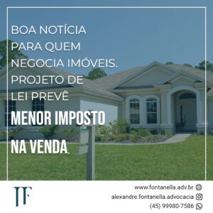 Projeto de Lei Prevê Redução de Imposto na Venda de Imóveis