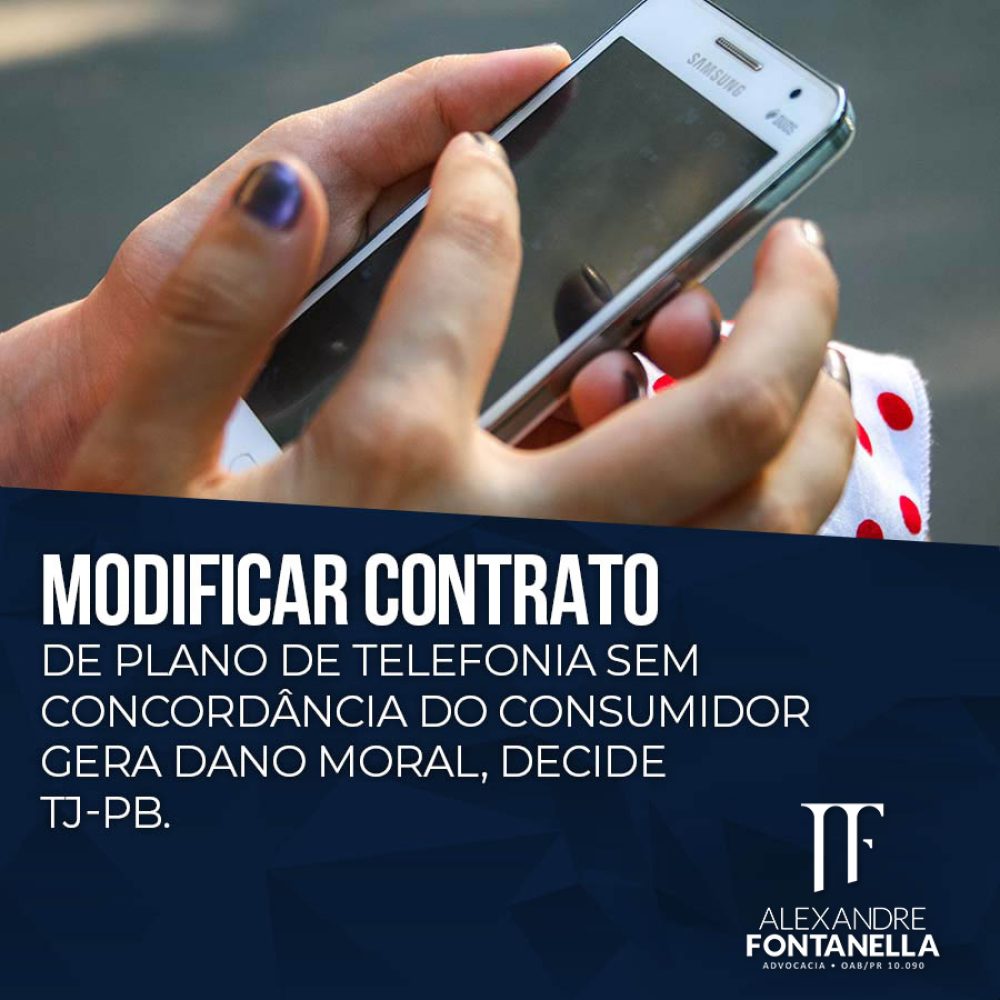Alteração unilateral de plano de telefonia