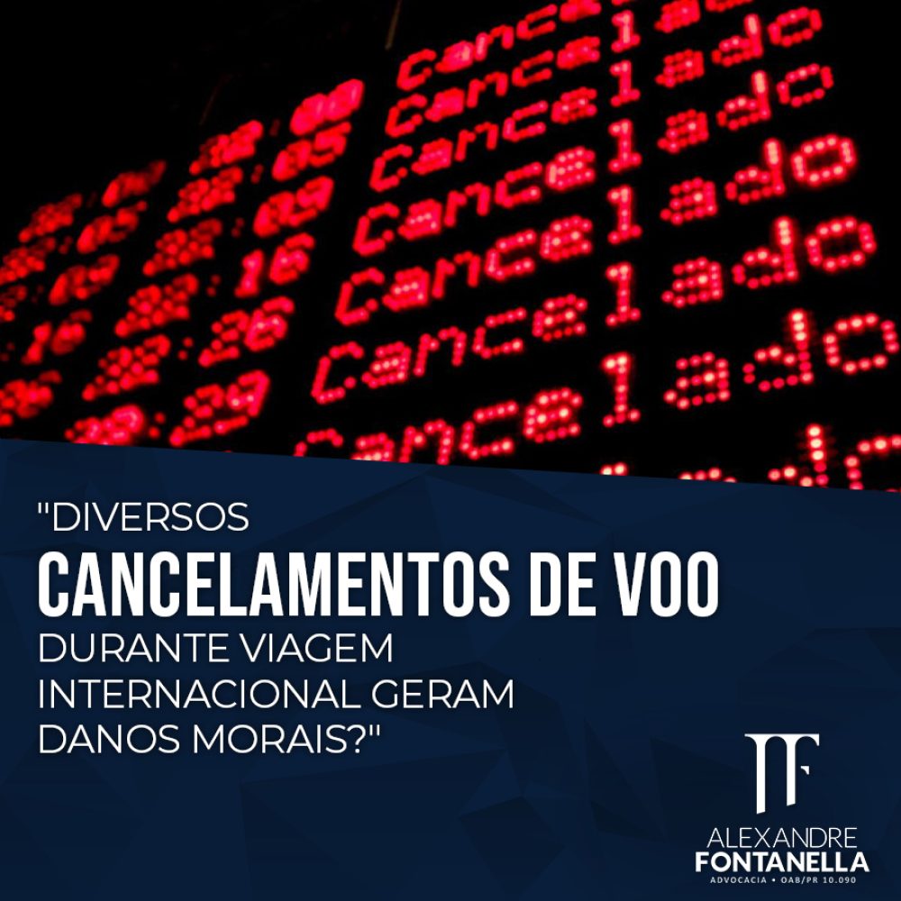 O cancelamento de voo gera indenização por danos morais?